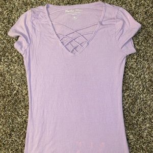 Hollister Lilac Purple Short Sleeve Top